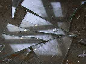 Broken glass cuts everyone