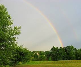 A double rainbow over Edelen Acres
