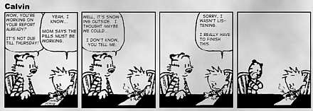 Calvin takes his pills...