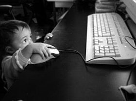 Baby goes web surfing