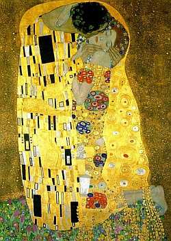 Detail from 'The Kiss' by Gustav Klimt