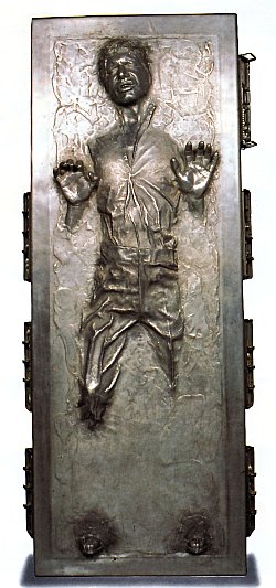 Han Solo, frozen in carbonite