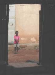 Boy in doorway