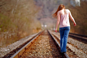 'Girl on Tracks' by Barta IV