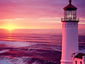 Lighthouse at sunset