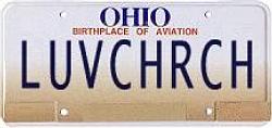 LUVCHRCH License Plate